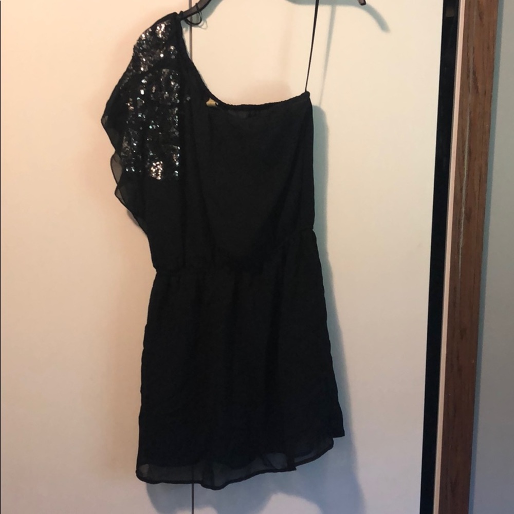 Black off the shoulder dress